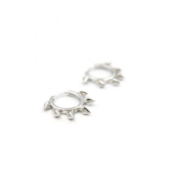 Sallantılı Halka Küpe - Gümüş