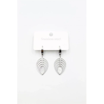 Sedef Yaprak Küpe - Gümüş