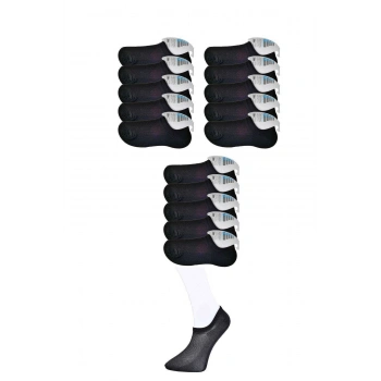 Siyah Erkek Görünmez Çorap 15 çift