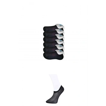 Siyah Erkek Görünmez Çorap 6 çift