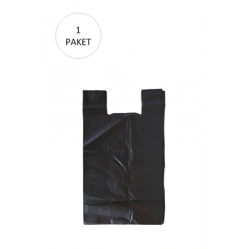 Siyah Hışır Atlet Poşet Mini Boy 22x31 cm 1 Paket Takriben 500 Adet