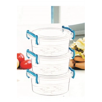 Sweet Yuvarlak Saklama Kabı 3lü Royaleks-ÇNK2320