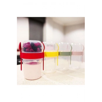 Taken Go Müsli Kabı 650ml Kırmızı Royaleks-AP9451