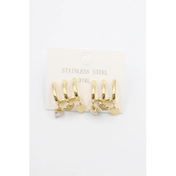 Taş Sallantılı Küpe - Altın