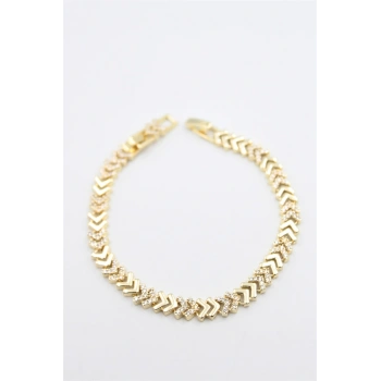 Taşlı Bileklik - Altın