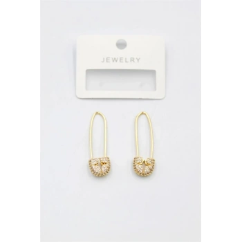 Taşlı Filkete Küpe - Altın