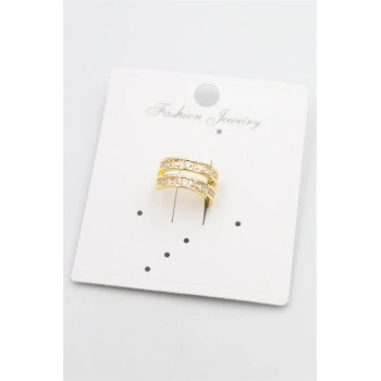 Taşlı Kıkırdak Küpe - Altın