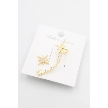 Taşlı Kıkırdak Küpe - Altın