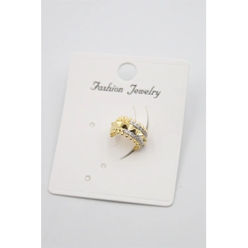 Taşlı Kıkırdak Küpe - Altın