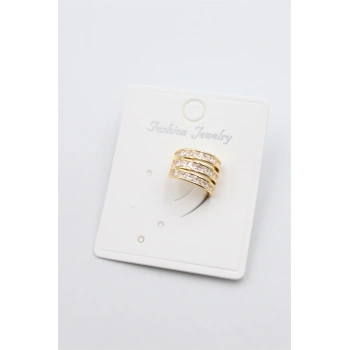 Taşlı Kıkırdak Küpe - Altın