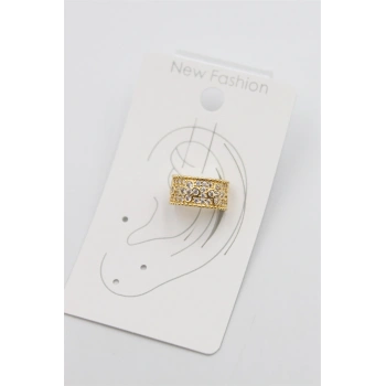 Taşlı Kıkırdak Küpe - Altın