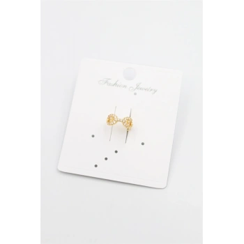 Taşlı Kıkırdak Küpe - Altın