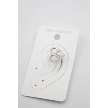 Taşlı Kıkırdak Küpe - Gümüş