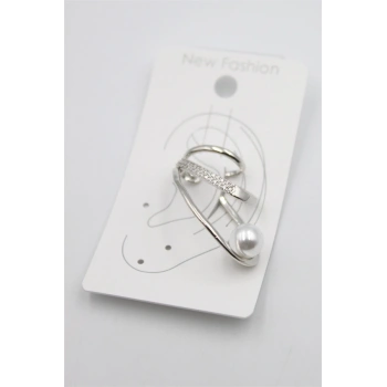 Taşlı Kıkırdak Küpe - Gümüş