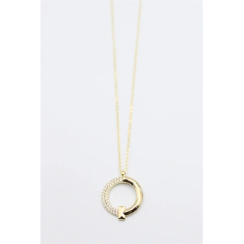 Taşlı Kolye - Altın