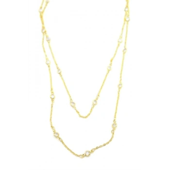 Taşlı Kolye - Altın