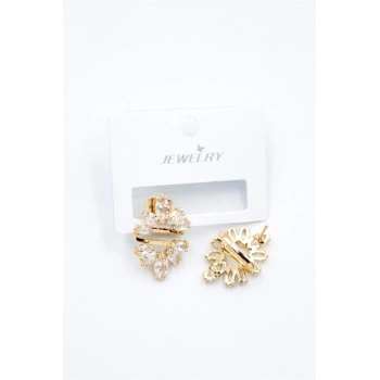 Taşlı Küpe - Altın