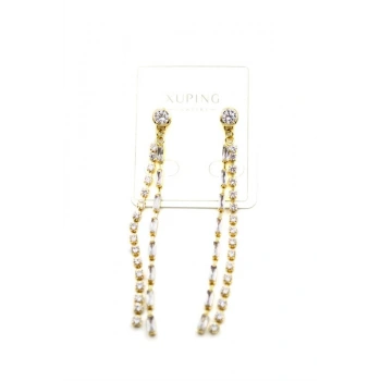 Taşlı Küpe - Altın