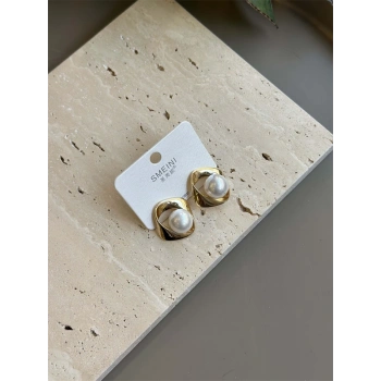 Taşlı Küpe - Beyaz