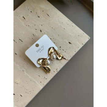 Taşlı Küpe - Beyaz