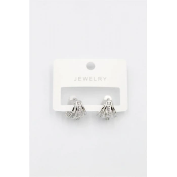 Taşlı Küpe - Gümüş