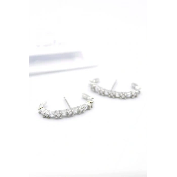 Taşlı Küpe - Gümüş