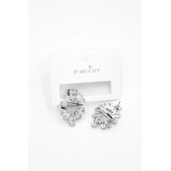 Taşlı Küpe - Gümüş