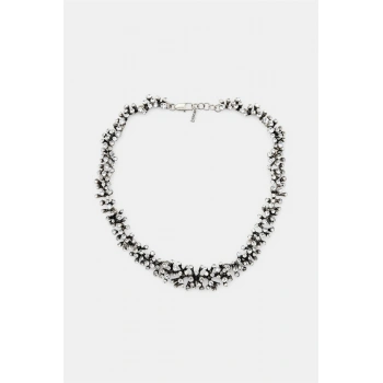 Taşlı Mercan Kolye - Gümüş