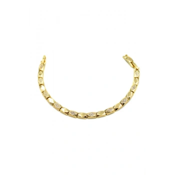 Taşlı VİP Bileklik - Altın