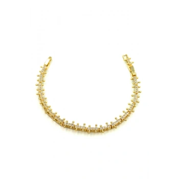 Taşlı VİP Bileklik - Altın