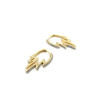 Taşlı Vip Küpe - Altın