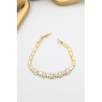 Taşlı Xuping Bileklik - Altın