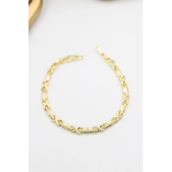 Taşlı Xuping Bileklik - Altın