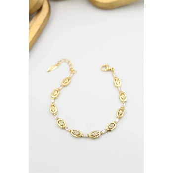 Taşlı Xuping Bileklik - Altın