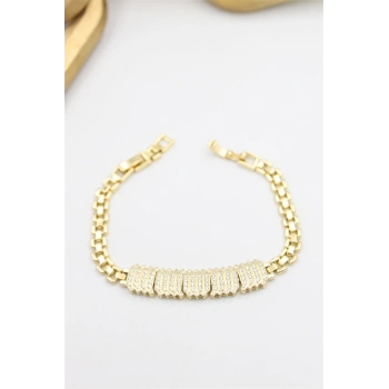 Taşlı Xuping Bileklik - Altın