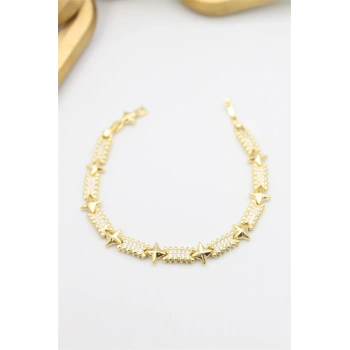 Taşlı Xuping Bileklik - Altın