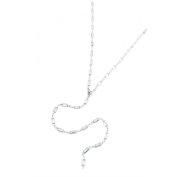 Taşlı Y Kolye - Gümüş