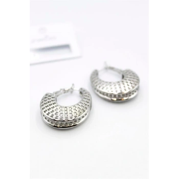 Telkari Halka Küpe - Gümüş