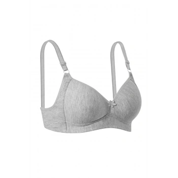 Telsiz Silikonlu Toparlayıcı Sütyen Gri