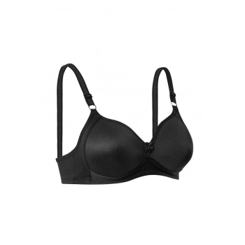 Telsiz Silikonlu Toparlayıcı Sütyen Siyah