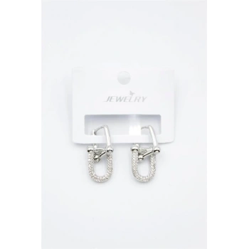 Tf Zincir Küpe - Gümüş