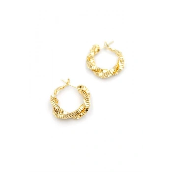 Tırtıklı Küpe - Altın