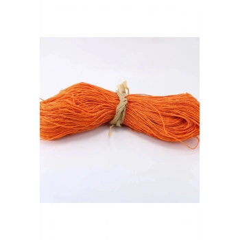 Turuncu Renk Çile Kağıt İp Çanta Ipi Supla Ipi  No:65 - (550-600 gr)