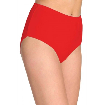 Tutku Kadın Yüksek Bel Bato Kalın Lastik Külot Kırmızı