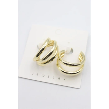 Üç Halkalı Küpe - Altın