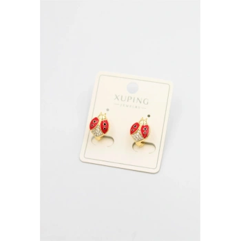 Uğur Böceği Küpe - Altın