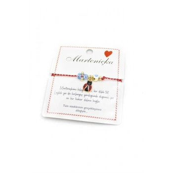 Uğur Böceği Marteniçka Bileklik - Kırmızı