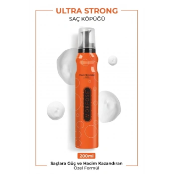 Ultra Strong Saç Köpük 200 ML - Ultra Güçlü Tutuş - mrfs