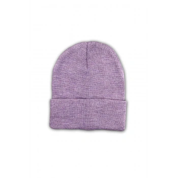 Unisex Basic Düz Katlamalı Bere Lila