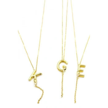 Uzak Şehir Harf Kolye - Altın